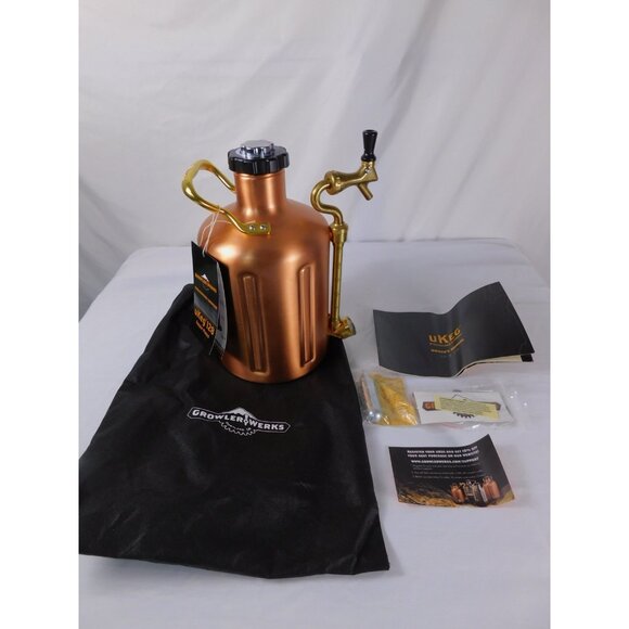 GrowlerWerks uKeg 128 Pressurized 1 Gallon Beer Growler Dispenser Kit Stainless - Picture 1 of 11